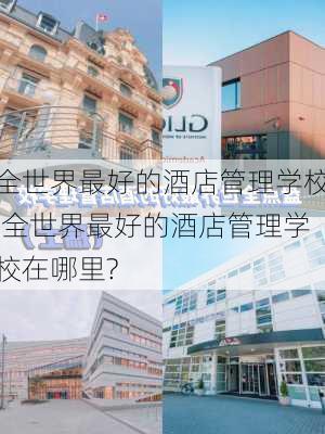 全世界最好的酒店管理学校,全世界最好的酒店管理学校在哪里?