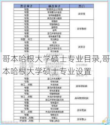 哥本哈根大学硕士专业目录,哥本哈根大学硕士专业设置