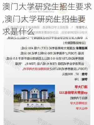 澳门大学研究生招生要求,澳门大学研究生招生要求是什么