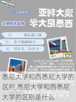 悉尼大学和西悉尼大学的区别,悉尼大学和西悉尼大学的区别是什么