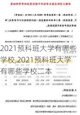 2021预科班大学有哪些学校,2021预科班大学有哪些学校二本