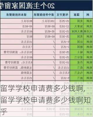 留学学校申请费多少钱啊,留学学校申请费多少钱啊知乎