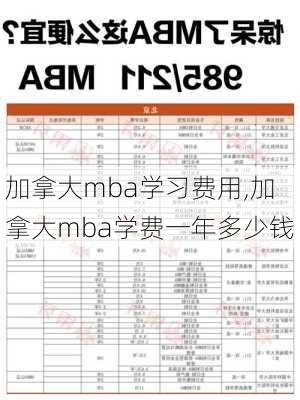 加拿大mba学习费用,加拿大mba学费一年多少钱