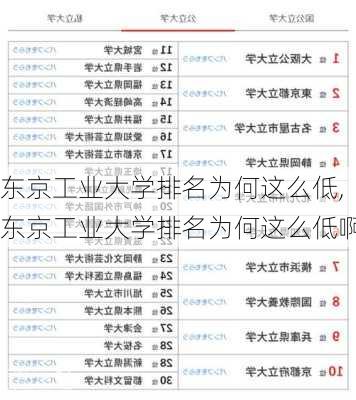 东京工业大学排名为何这么低,东京工业大学排名为何这么低啊