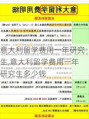 意大利留学费用一年研究生,意大利留学费用一年研究生多少钱