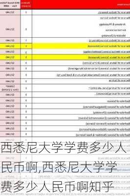 西悉尼大学学费多少人民币啊,西悉尼大学学费多少人民币啊知乎