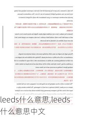 leeds什么意思,leeds什么意思中文