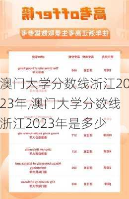 澳门大学分数线浙江2023年,澳门大学分数线浙江2023年是多少