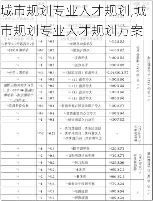 城市规划专业人才规划,城市规划专业人才规划方案