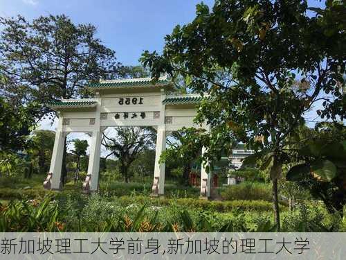 新加坡理工大学前身,新加坡的理工大学