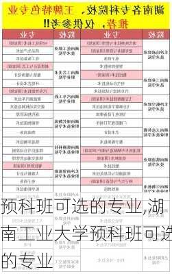 预科班可选的专业,湖南工业大学预科班可选的专业