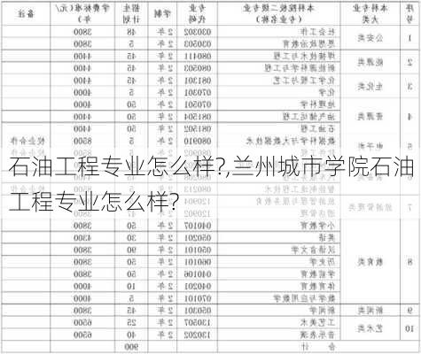 石油工程专业怎么样?,兰州城市学院石油工程专业怎么样?