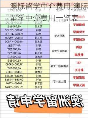 澳际留学中介费用,澳际留学中介费用一览表