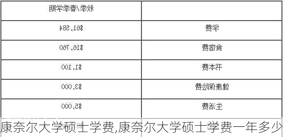 康奈尔大学硕士学费,康奈尔大学硕士学费一年多少