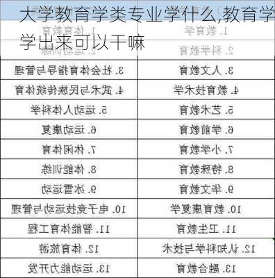 大学教育学类专业学什么,教育学学出来可以干嘛