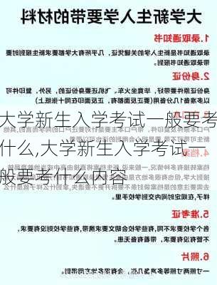 大学新生入学考试一般要考什么,大学新生入学考试一般要考什么内容