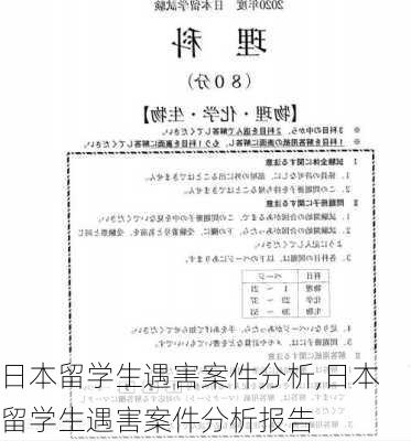 日本留学生遇害案件分析,日本留学生遇害案件分析报告