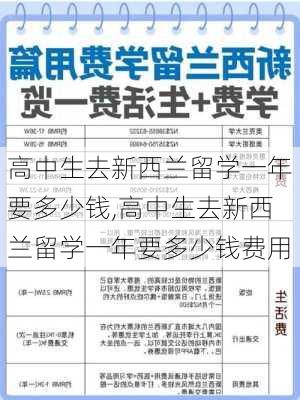 高中生去新西兰留学一年要多少钱,高中生去新西兰留学一年要多少钱费用