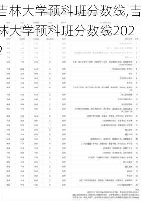 吉林大学预科班分数线,吉林大学预科班分数线2022