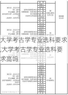 大学考古学专业选科要求,大学考古学专业选科要求高吗