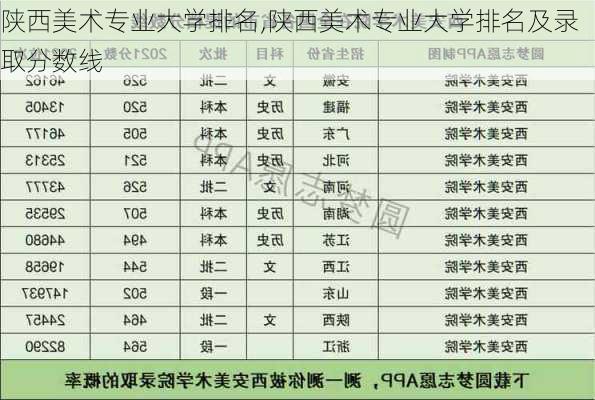 陕西美术专业大学排名,陕西美术专业大学排名及录取分数线