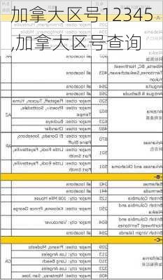 加拿大区号12345,加拿大区号查询