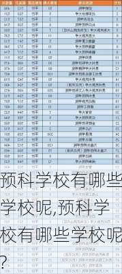 预科学校有哪些学校呢,预科学校有哪些学校呢?