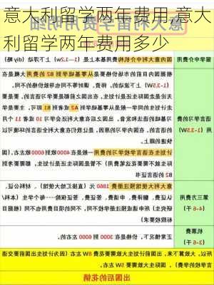 意大利留学两年费用,意大利留学两年费用多少