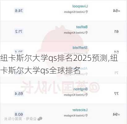 纽卡斯尔大学qs排名2025预测,纽卡斯尔大学qs全球排名