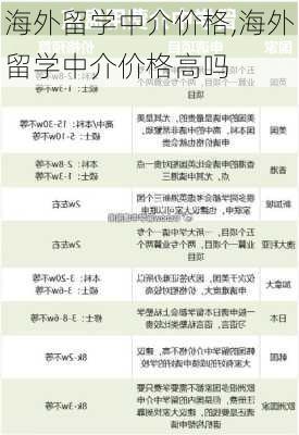 海外留学中介价格,海外留学中介价格高吗