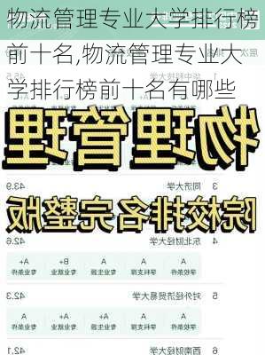 物流管理专业大学排行榜前十名,物流管理专业大学排行榜前十名有哪些