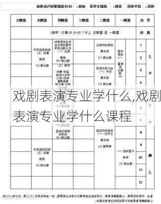 戏剧表演专业学什么,戏剧表演专业学什么课程