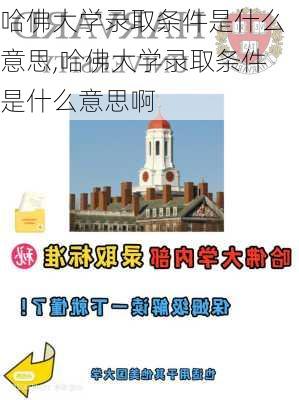 哈佛大学录取条件是什么意思,哈佛大学录取条件是什么意思啊