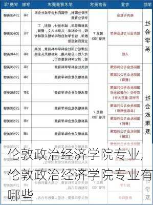 伦敦政治经济学院专业,伦敦政治经济学院专业有哪些