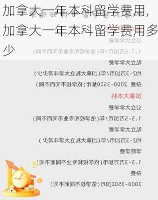 加拿大一年本科留学费用,加拿大一年本科留学费用多少