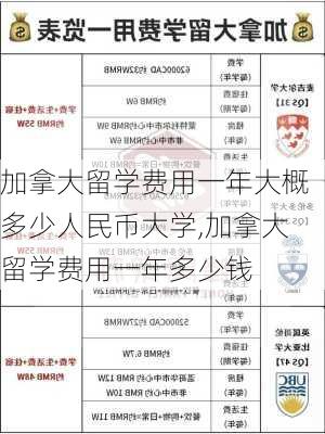 加拿大留学费用一年大概多少人民币大学,加拿大留学费用一年多少钱