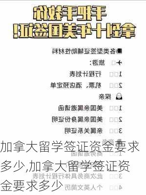 加拿大留学签证资金要求多少,加拿大留学签证资金要求多少