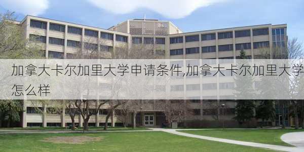 加拿大卡尔加里大学申请条件,加拿大卡尔加里大学怎么样