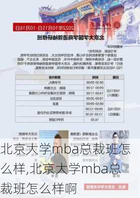 北京大学mba总裁班怎么样,北京大学mba总裁班怎么样啊