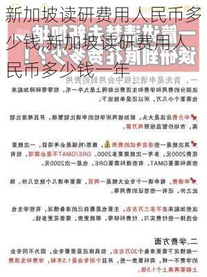 新加坡读研费用人民币多少钱,新加坡读研费用人民币多少钱一年