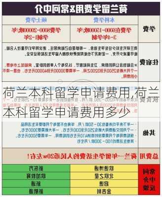 荷兰本科留学申请费用,荷兰本科留学申请费用多少