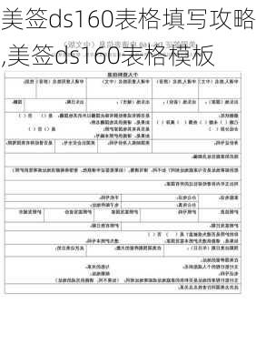 美签ds160表格填写攻略,美签ds160表格模板