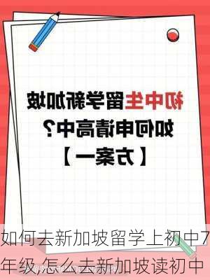 如何去新加坡留学上初中7年级,怎么去新加坡读初中