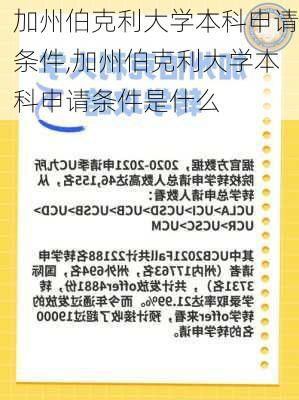 加州伯克利大学本科申请条件,加州伯克利大学本科申请条件是什么