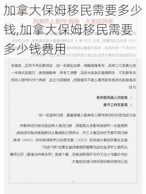 加拿大保姆移民需要多少钱,加拿大保姆移民需要多少钱费用