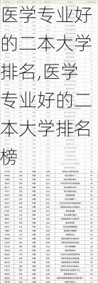 医学专业好的二本大学排名,医学专业好的二本大学排名榜