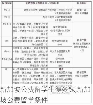 新加坡公费留学生得多钱,新加坡公费留学条件