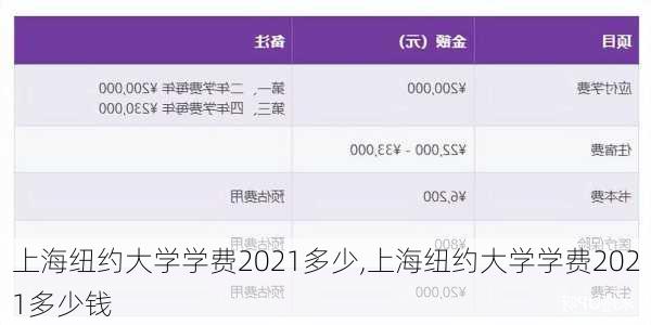 上海纽约大学学费2021多少,上海纽约大学学费2021多少钱