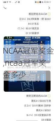 NCAA冠军奖金,ncaa冠军奖金多少