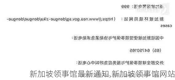 新加坡领事馆最新通知,新加坡领事馆网站